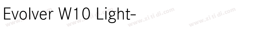 Evolver W10 Light字体转换